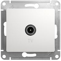 Розетка TV Оконечная без рамки Systeme Electric Glossa 1-м. белый картинка